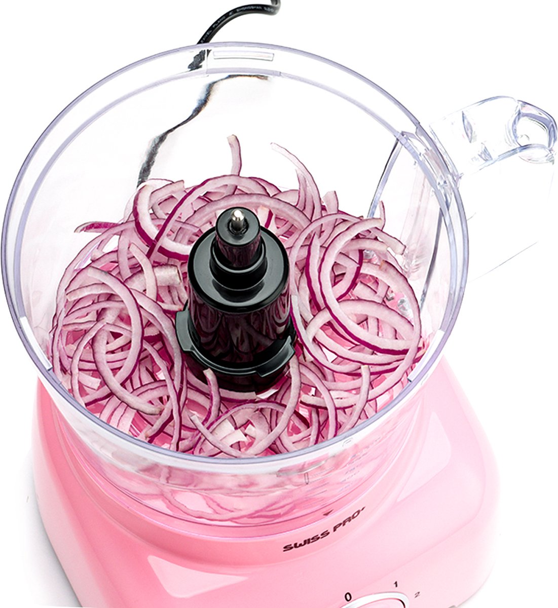 Swiss Pro Foodprocessor – 800W – Retro Zwart/RVS – 1.2L – 2 Snelheden + Pulse – Inclusief Accessoires – Snijden, Hakken, Raspen, Kneden & Smoothies