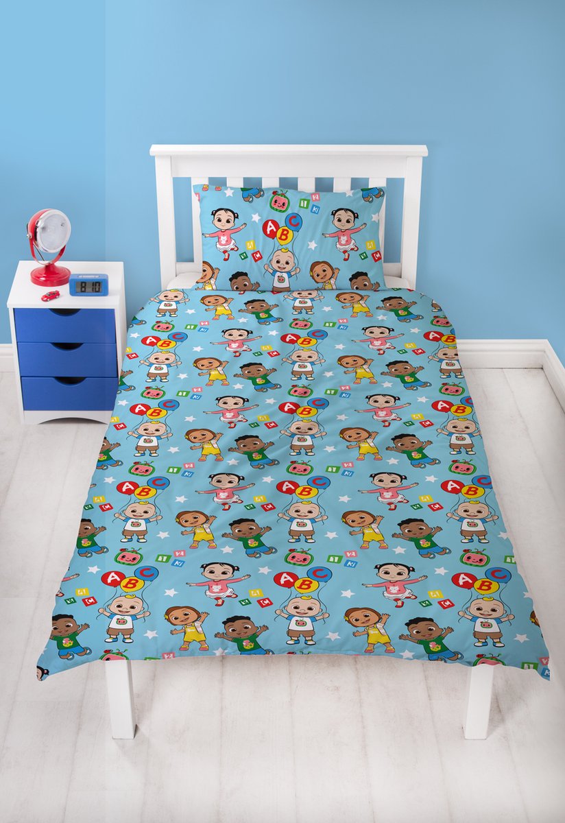 Cocomelon Dekbedovertrek Friends 140×200 cm – Blauw – Kinderen