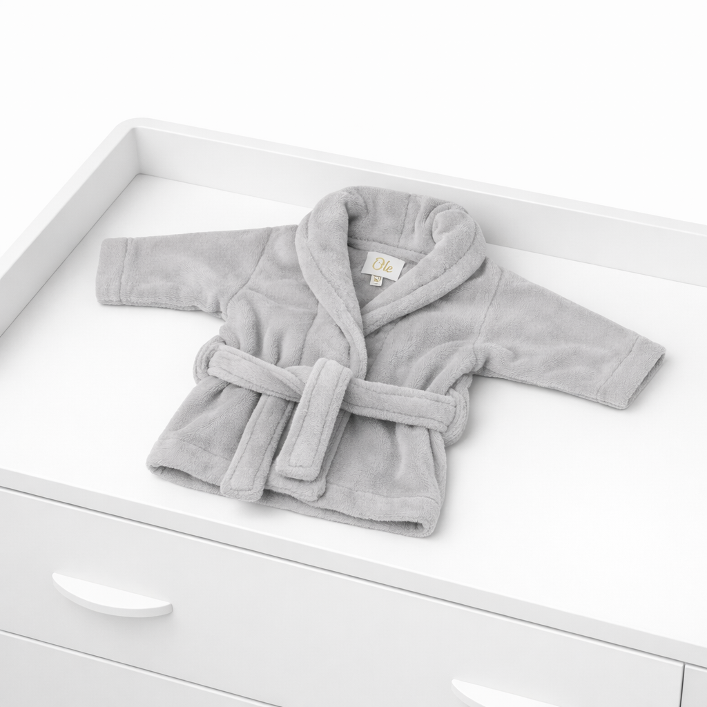 Dreamhouse Baby Badjas Coral Fleece – Stone Pearl – 0-12 Maanden
