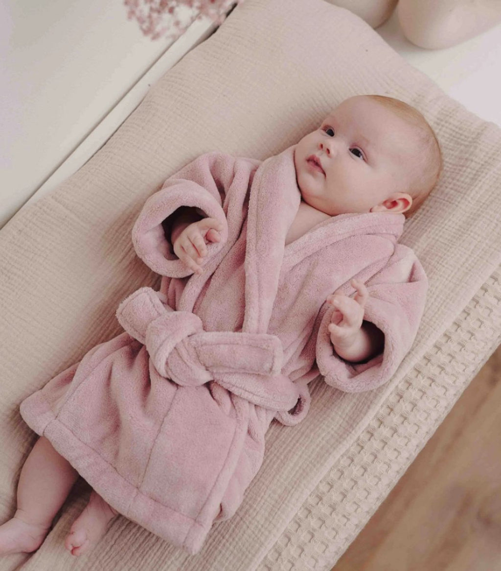 Dreamhouse Coral Fleece Badjas – Poederroze – 1–2 Jaar – Superzacht & Warm