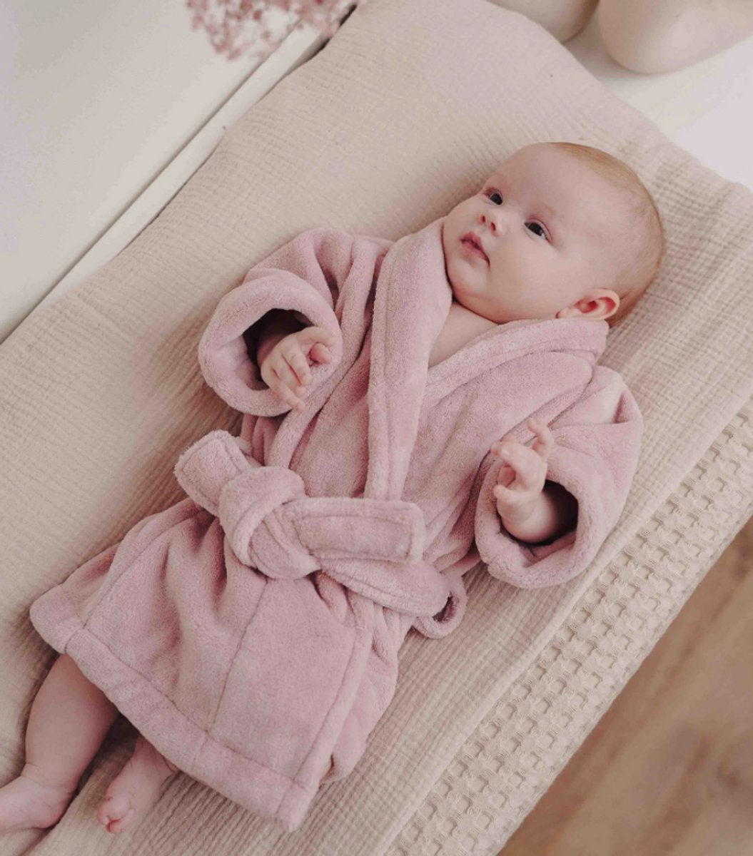 Dreamhouse Coral Fleece Badjas – Poederroze – 1-2 Jaar – Superzacht