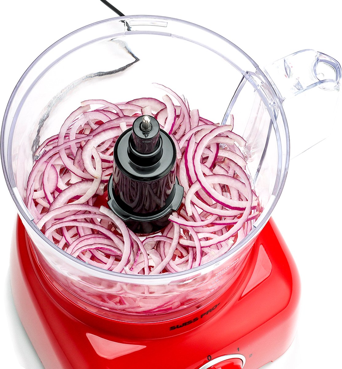 Swiss Pro Foodprocessor – 800W – Retro Zwart/RVS – 1.2L – 2 Snelheden + Pulse – Inclusief Accessoires – Snijden, Hakken, Raspen, Kneden & Smoothies
