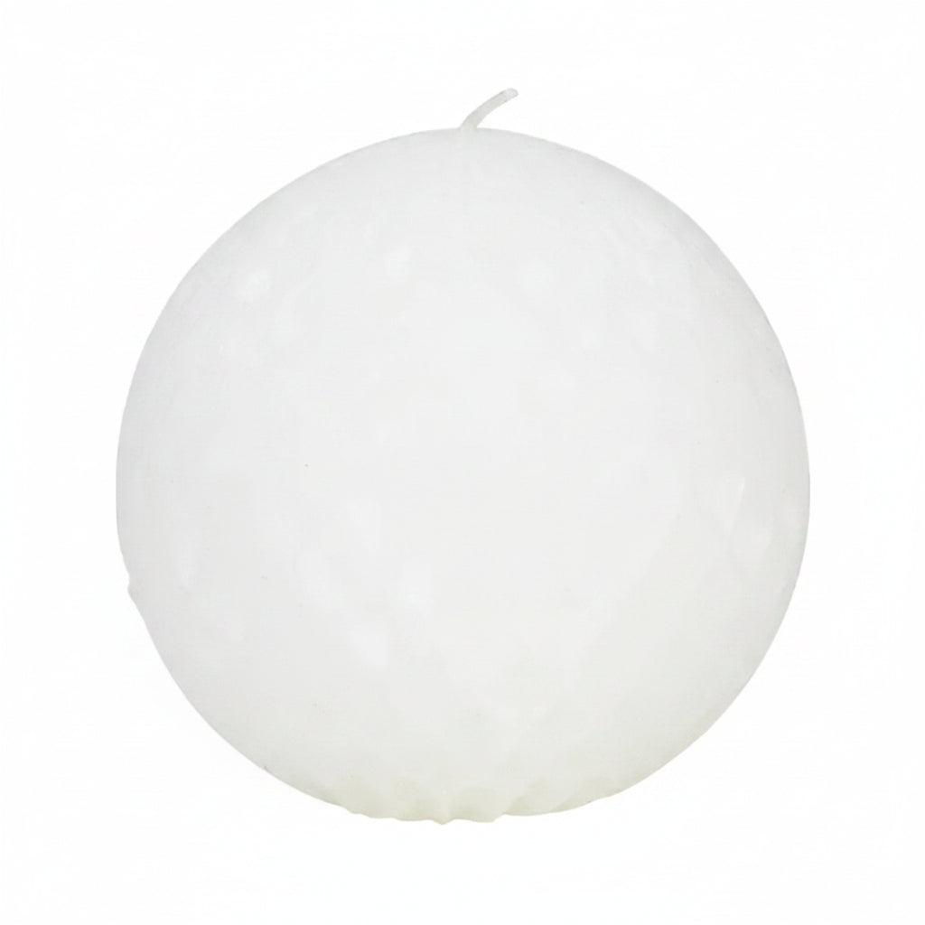 Gusta Figuurkaars Bal ø9.2×8.7 cm – Wit – Decoratieve Kaars