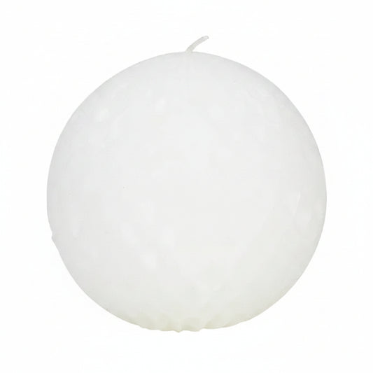 Gusta Figuurkaars Bal ø9.2×8.7 cm – Wit – Decoratieve Kaars