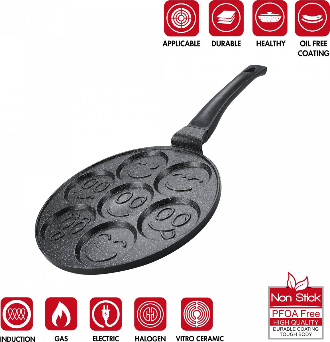 Herzberg Pannenkoekenpan 26 cm – Marmercoating – HG-CP267SML