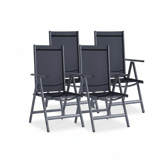 VCM Aluminium Tuinstoelen – Set van 4 – Duurzaam & Comfortabel