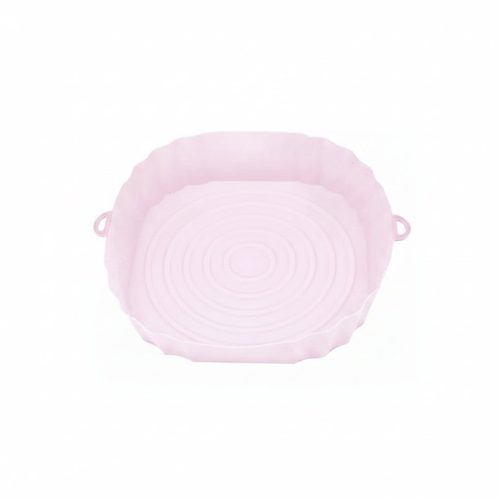 AxonBay Siliconen Airfryer Mandje 16 cm – Roze – Hittebestendig