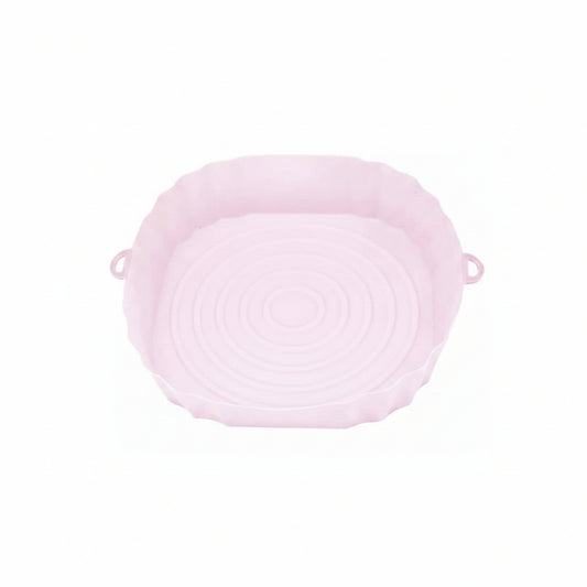 AirFryer Mandje Roze 16 cm – Hittebestendige Siliconen Bakvorm voor Gezond Koken