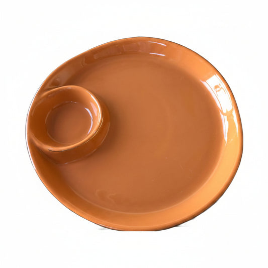 Riverdale Tapasschaaltje 23 cm – Porselein met Sausbakje – Gouden Rand