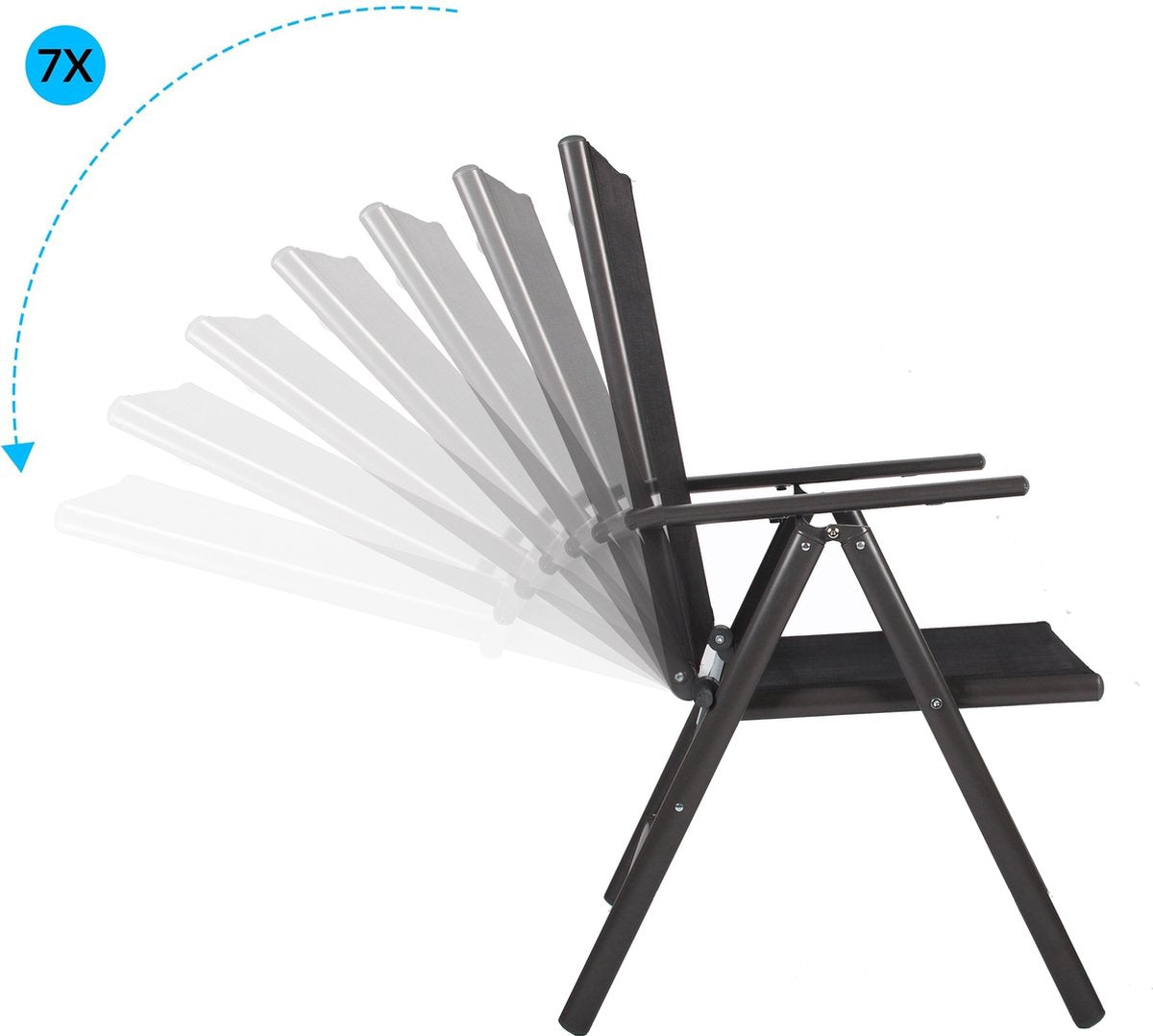 VCM Aluminium Tuinstoelen – Set van 4 – Duurzaam & Comfortabel