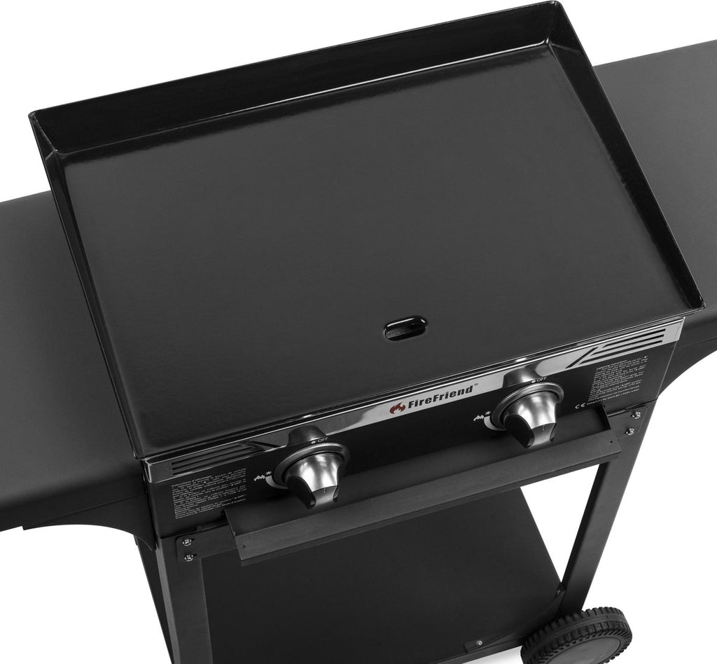 Firefriend BQ‑6348F Gasbakplaat met Trolley – Drie Branders, Groot Bakoppervlak, Pure BBQ‑Beleving