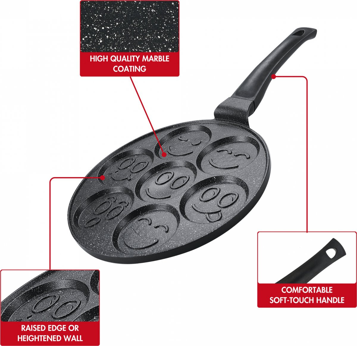 Herzberg Pannenkoekenpan 26 cm – Marmercoating – HG-CP267SML