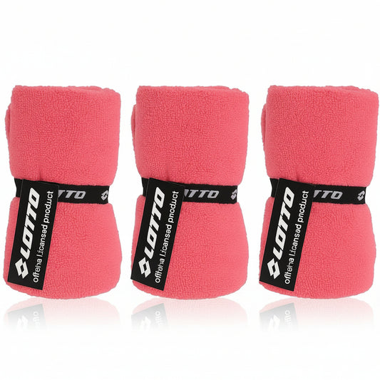 Lotto Microvezel Sporthanddoek 50×100 cm – Set van 3 – Roze