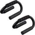 Opdruksteunen set van 2 – antislip metalen push‑up handgrepen – ergonomisch design – zwart