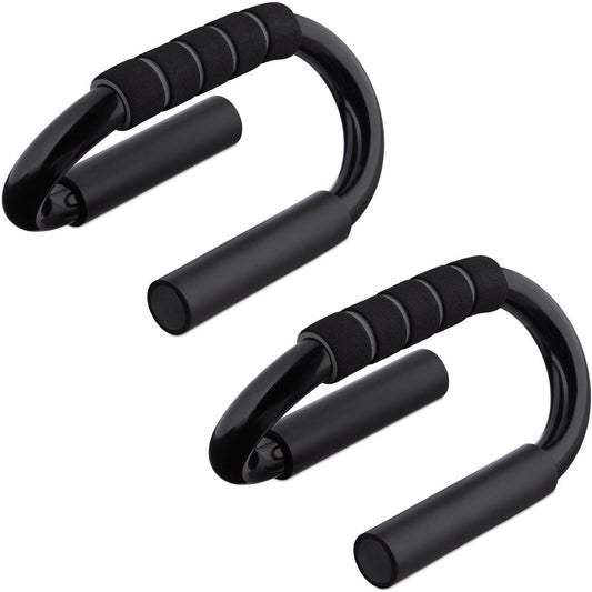 AxonBay Opdruksteunen Set van 2 – Antislip Metaal – Ergonomisch – Zwart
