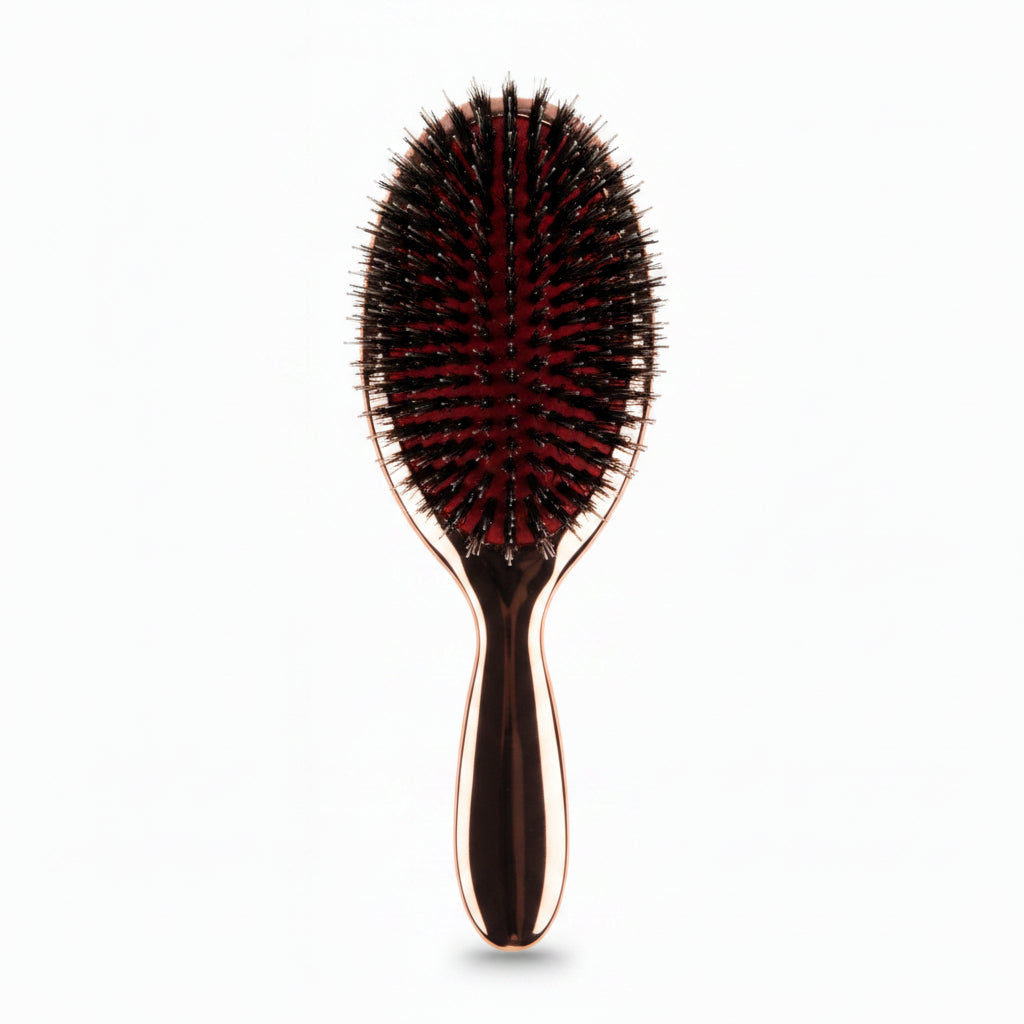 Spa Brush Rose Gold – Antistatisch – Zwijnenhaar & Nylon – Ontklittend – Geschikt voor Alle Haartypes – Luxe Haarborstel
