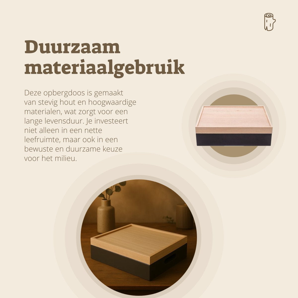 Gusta Opbergbox met Dienblad – 42×32×12 cm