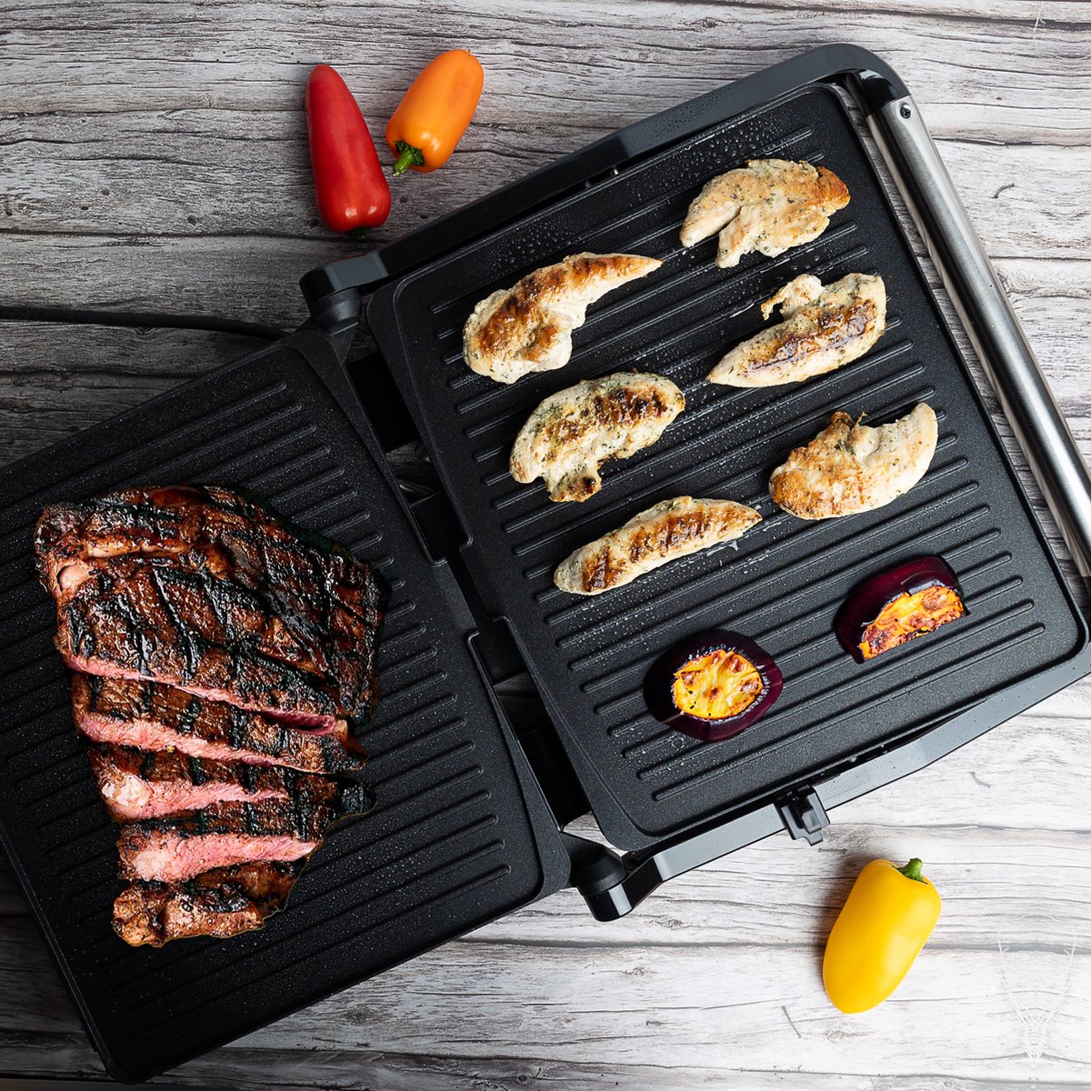 Royalty Line Tosti- & Grillapparaat XL 2000W – Voor 4 Tosti's – PG7937