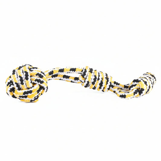 Benson Flostouw Bal met Handgreep 28 cm – Katoen – Hondenspeelgoed