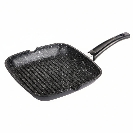 Swiss Pro+ Grillpan 28 cm – Keramische Antiaanbaklaag – Ergonomische Greep