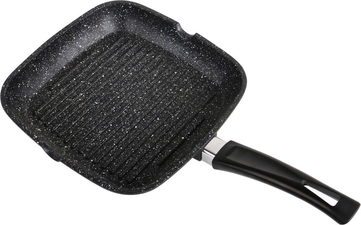 Swiss Pro+ Grillpan 28 cm – Keramische Antiaanbaklaag – Ergonomische Greep