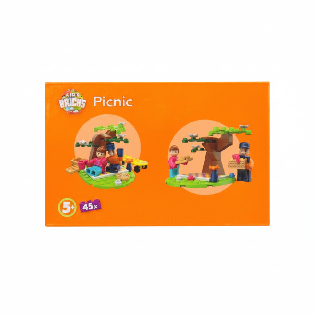 Kids Bricks Picnic Bouwstenen Set 45-delig – Creatief Speelgoed