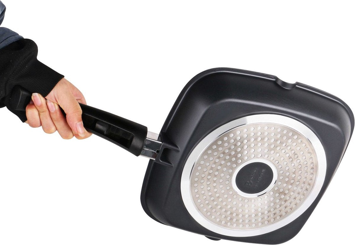 Swiss Pro+ Grillpan 28 cm – Keramische Antiaanbaklaag – Ergonomische Greep
