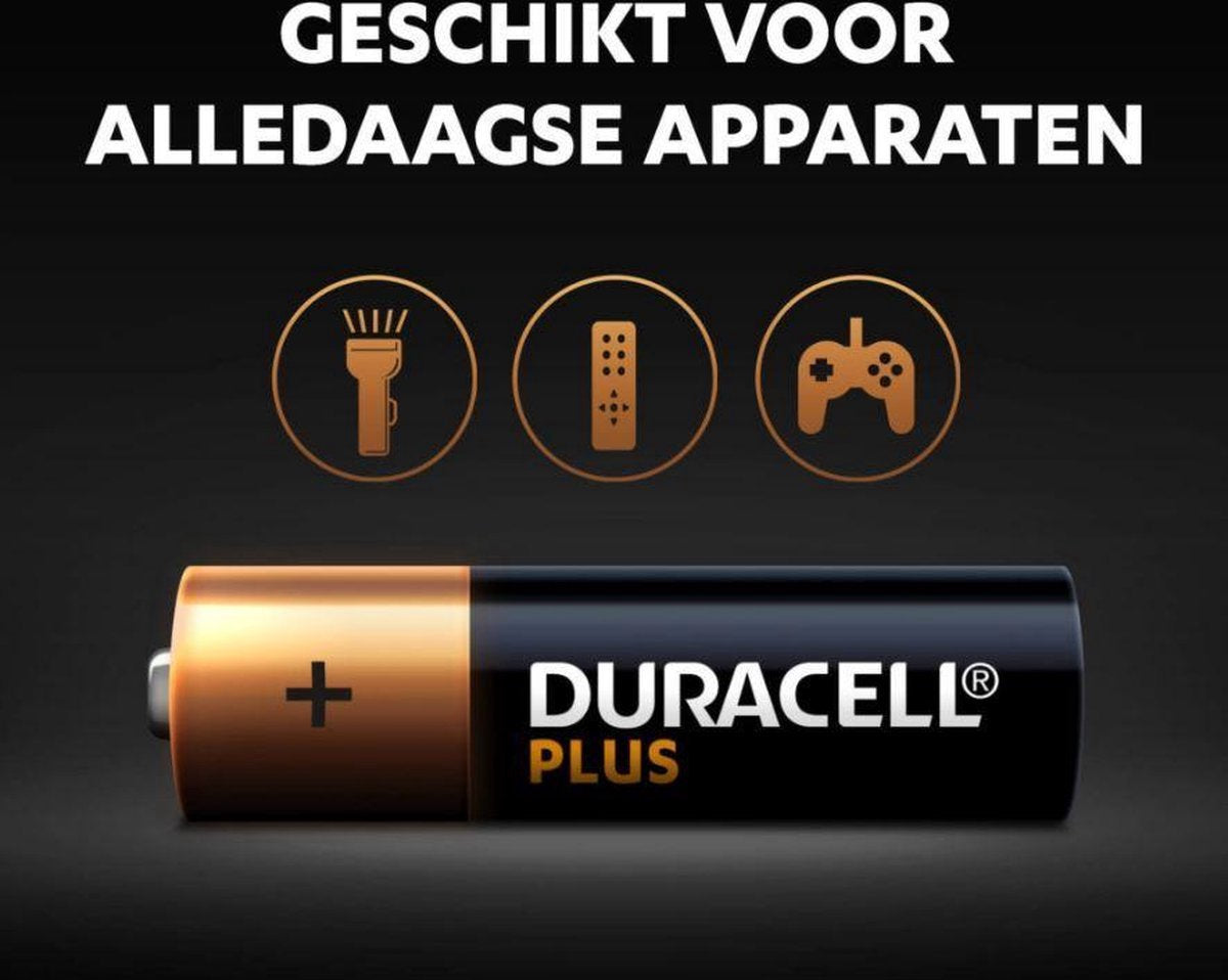 Duracell Alkaline Plus AA Batterijen – 2×8 stuks (16 stuks) – 1,5V LR06