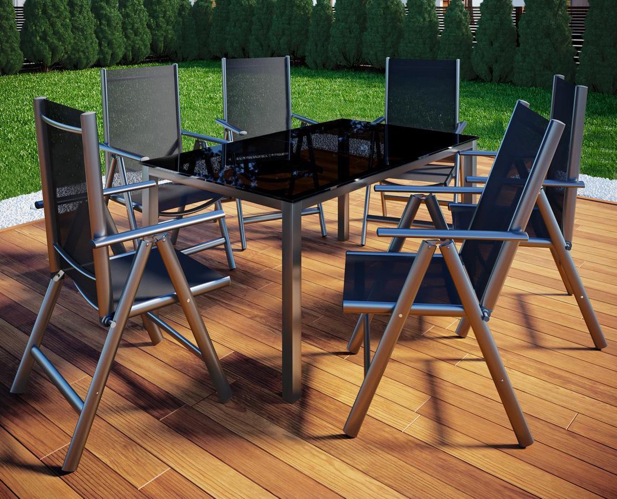 VCM Aluminium Tuinstoelen – Set van 4 – Duurzaam & Comfortabel