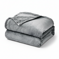 Luxe Flanellen Deken – Muisgrijs – 229×273 cm – Extra Zacht & Warm – Perfect voor Vakantie & Koele Zomeravonden