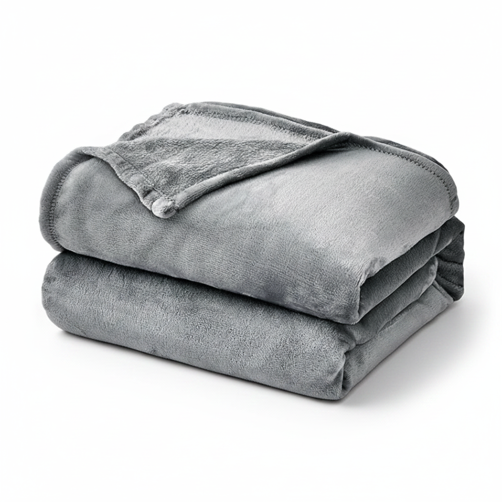 AxonBay Flanellen Deken 229×273 cm – Muisgrijs – Extra Zacht & Warm