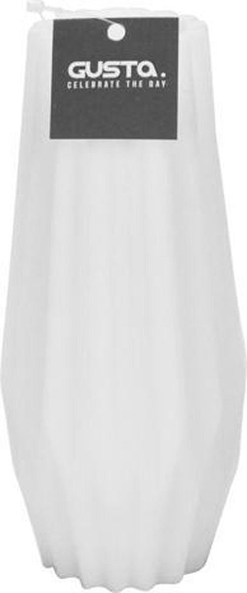 Gusta Figuurkaars Iza A – Wit – 8.7×8.7×19.3 cm – Luxe Decoratieve Kaars
