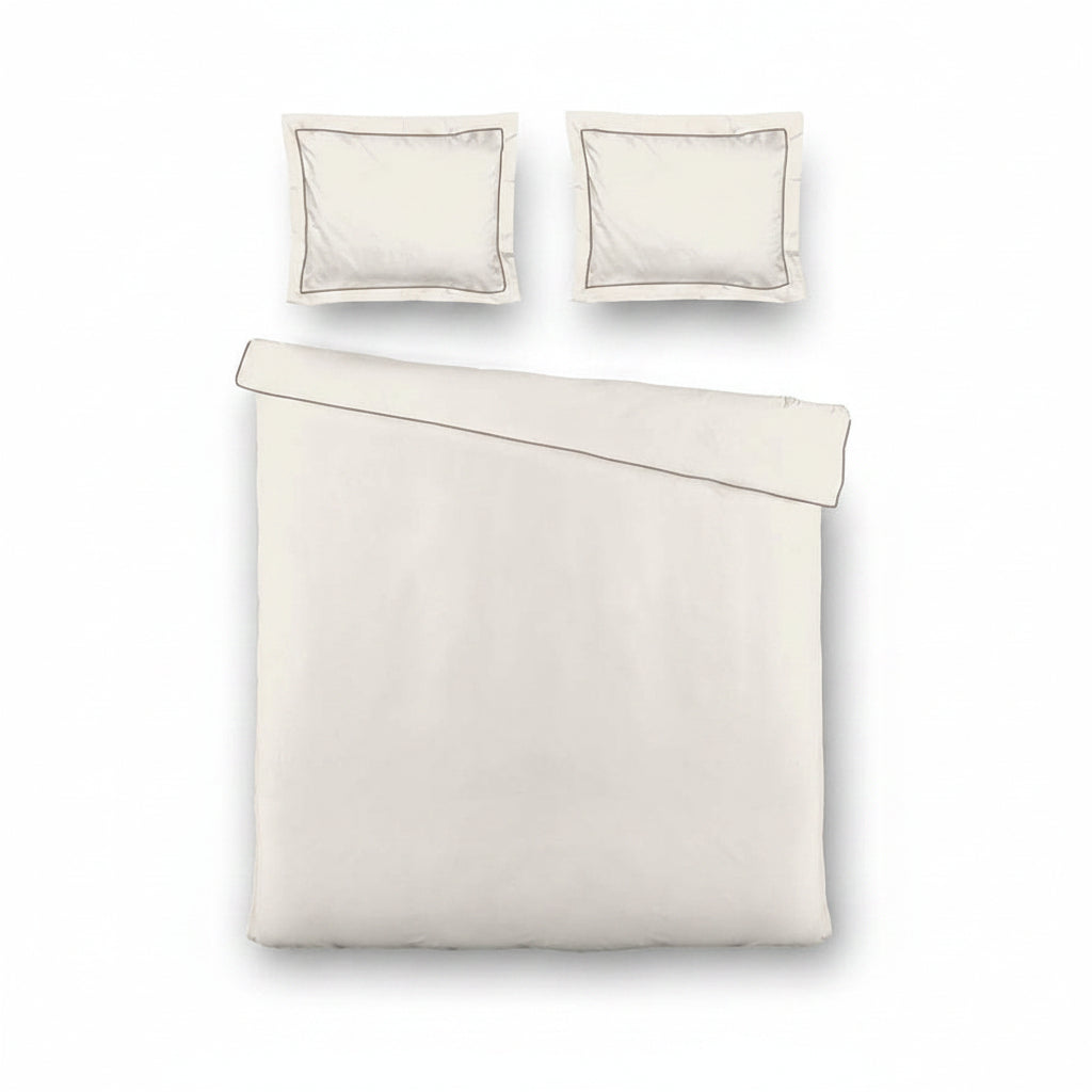 Hotel Piping Dekbedovertrek 200×220 cm – Off White