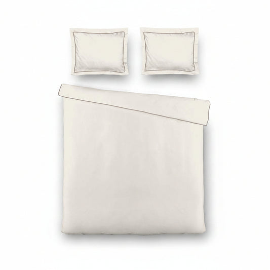 Hotel Piping Dekbedovertrek 200×220 cm – Off White