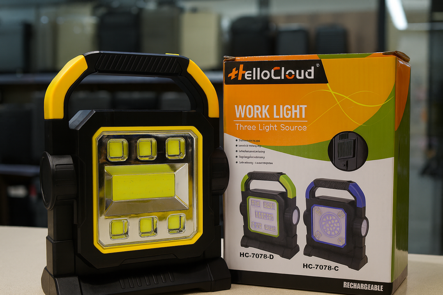 Hello Cloud LED Werklicht HC-7078-B – Oplaadbaar – 3 Lichtstanden