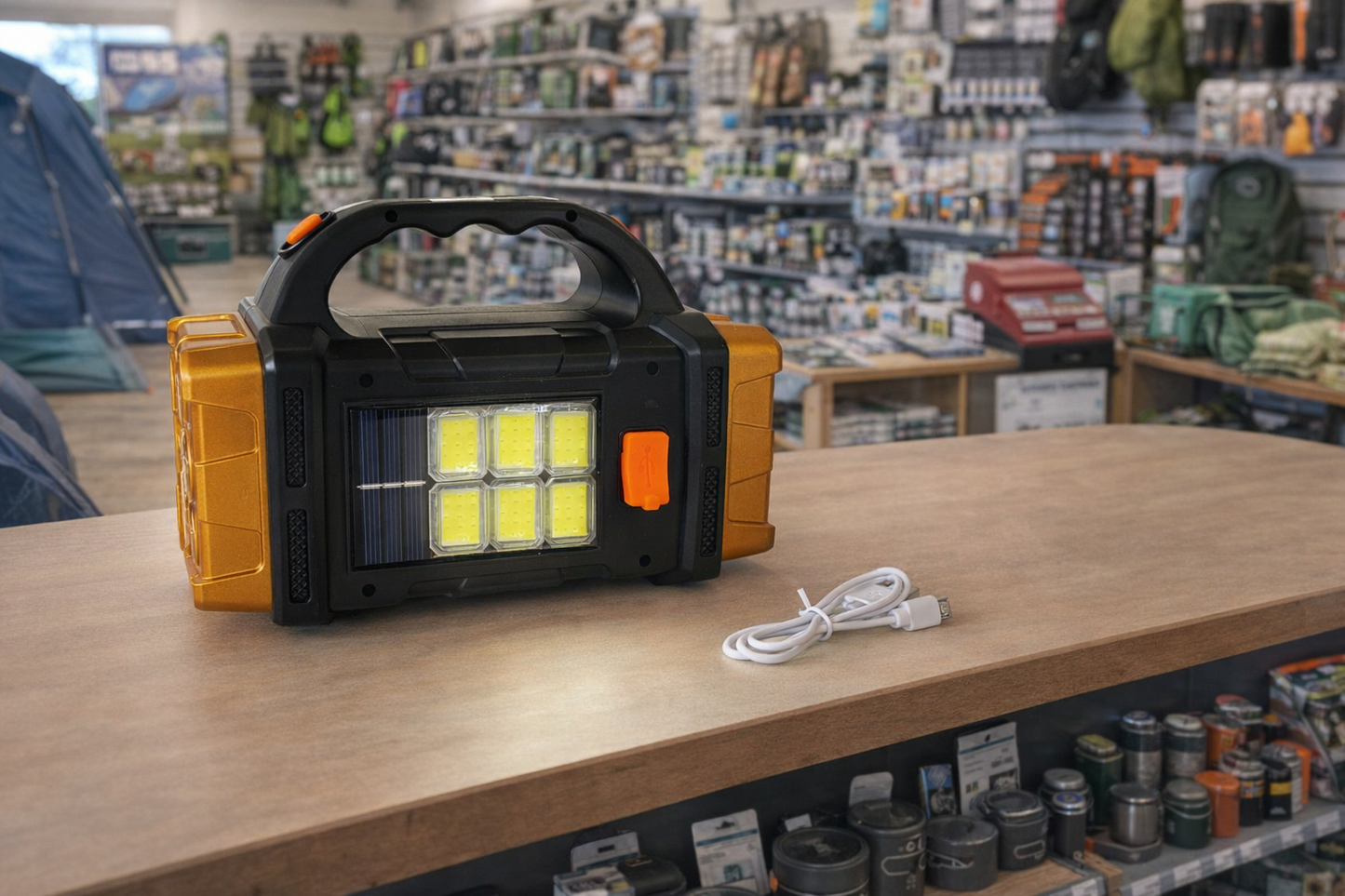 Hurry Bolt Solar LED Lamp 38W – Oplaadbaar – Powerbank & Werklamp