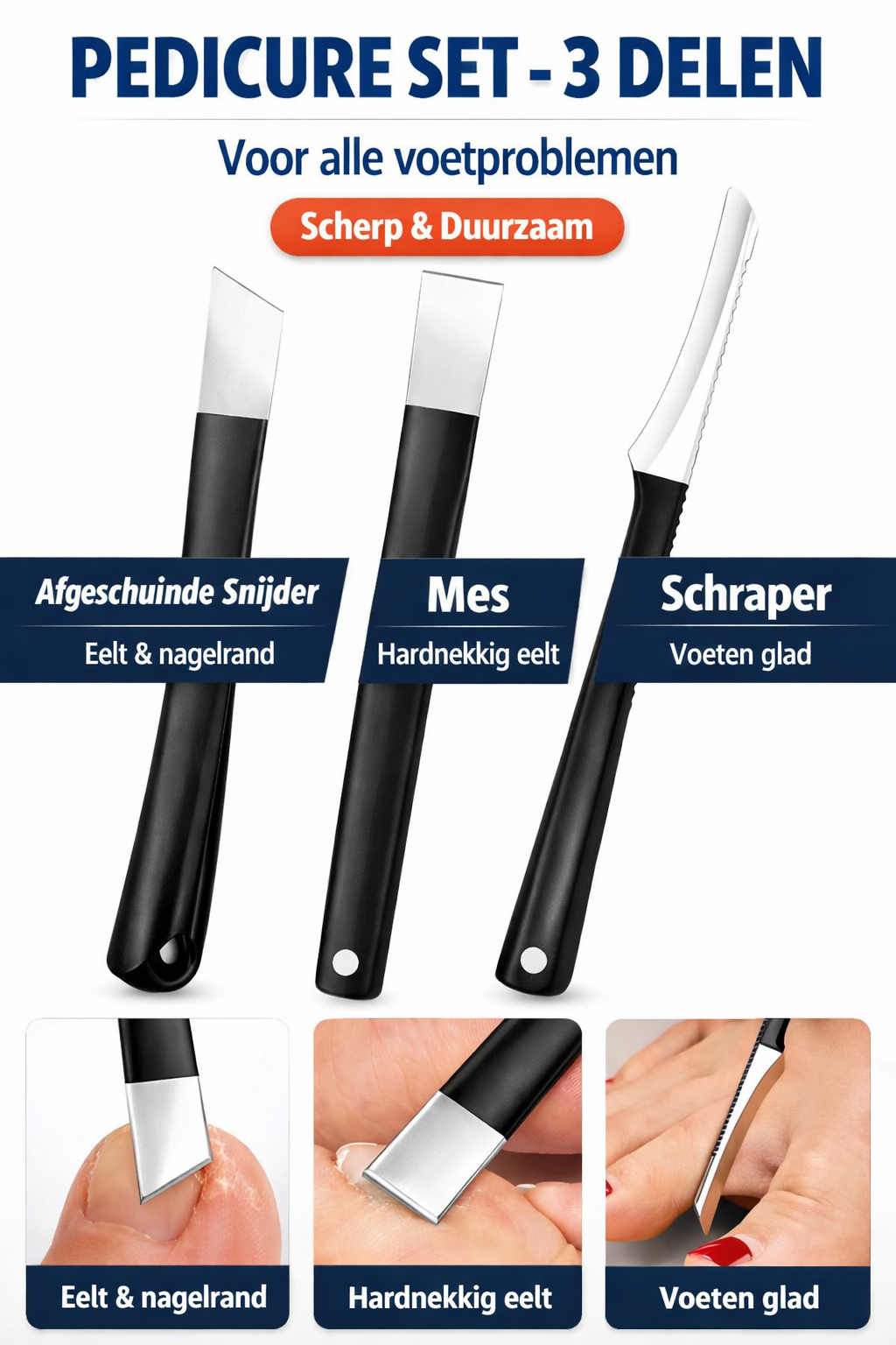 AxonBay Nagelknipper Set 12-delig – Pedicure & Manicure met Reisetui