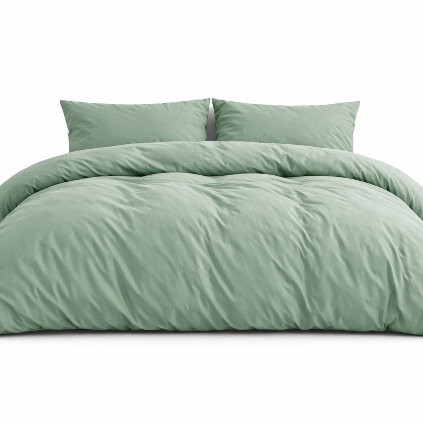 AxonBay Dekbedovertrek 200×200 cm – Microvezel – Saliegroen