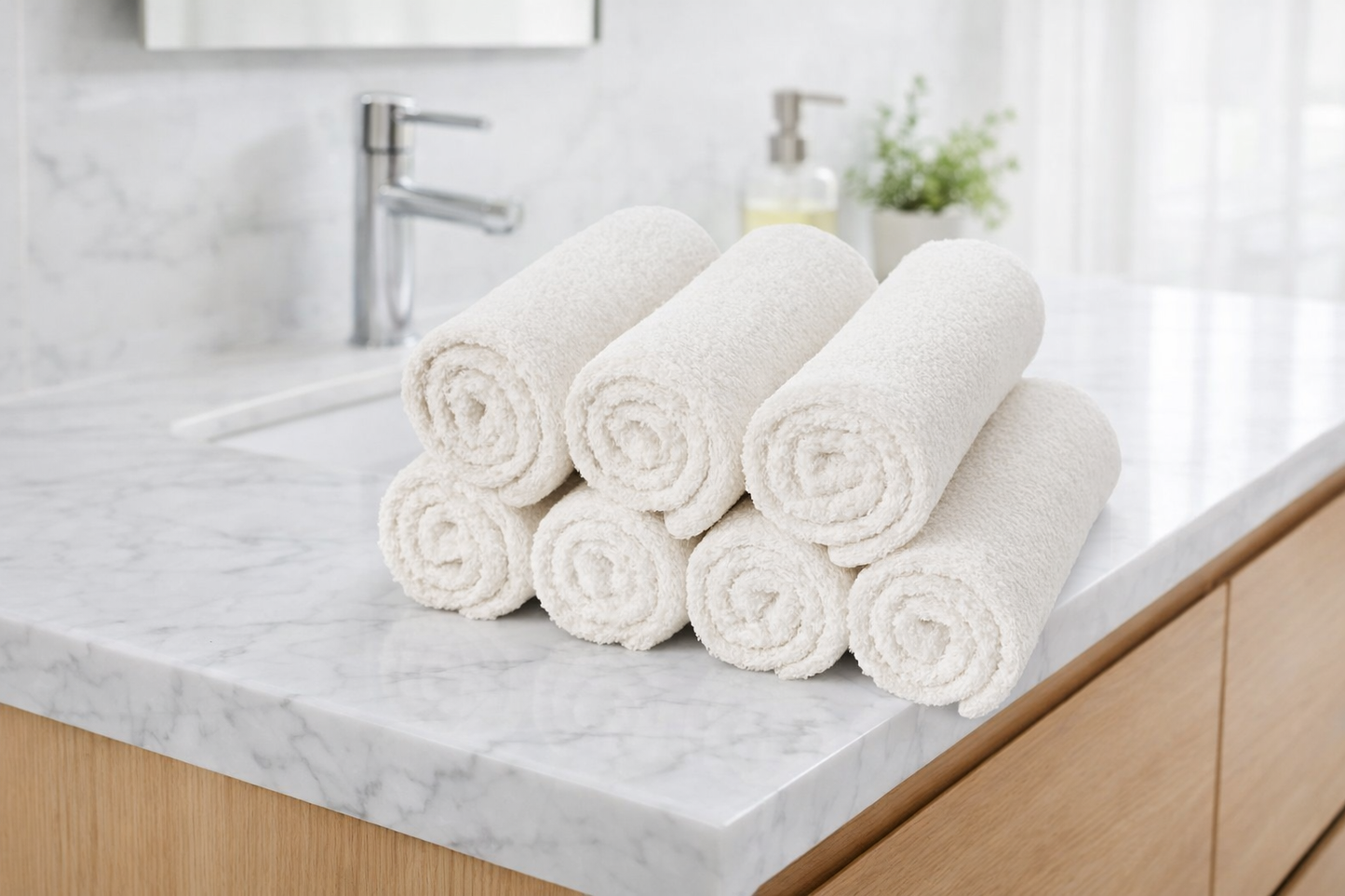 Bibaz Gastendoekjes 30×50 cm – Set van 7 – Wit