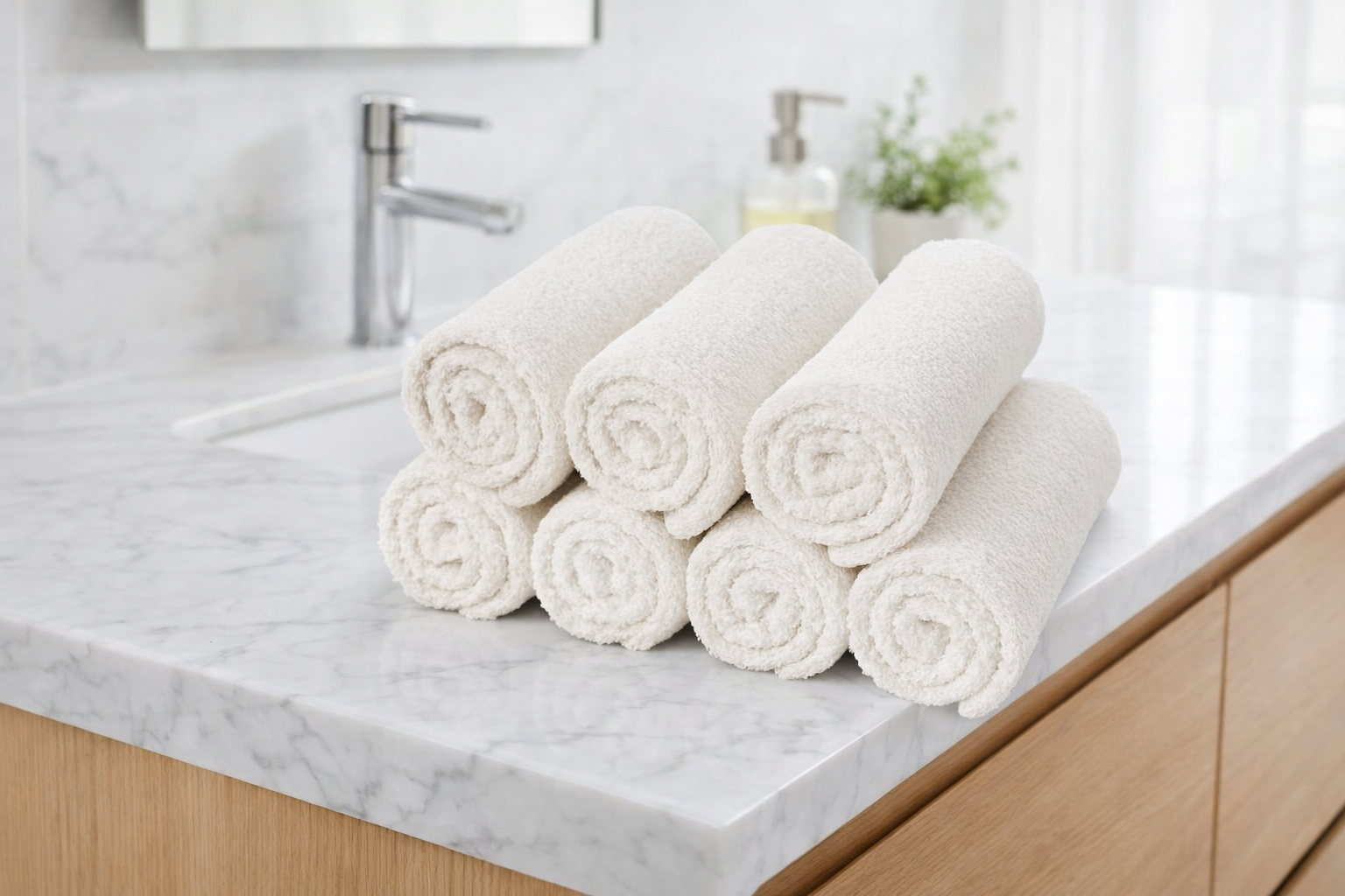 Bibaz Gastendoekjes Set – 7 stuks – 30x50 cm - Wit