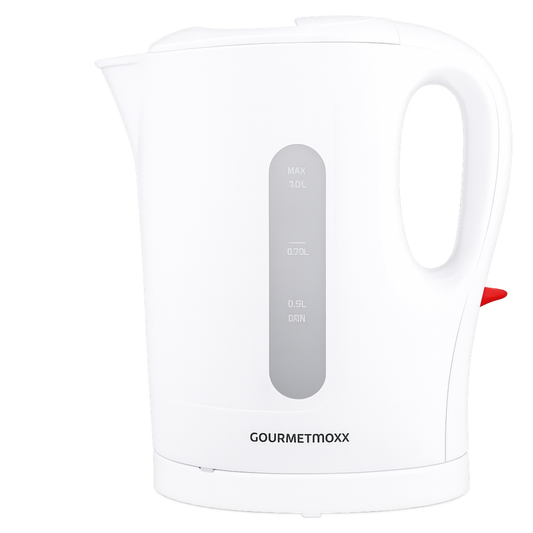 GOURMETmaxx Waterkoker 1L – Wit/Grijs