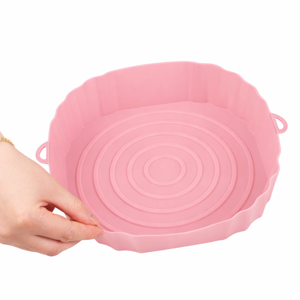 AxonBay Siliconen Airfryer Mandje 18 cm – Roze