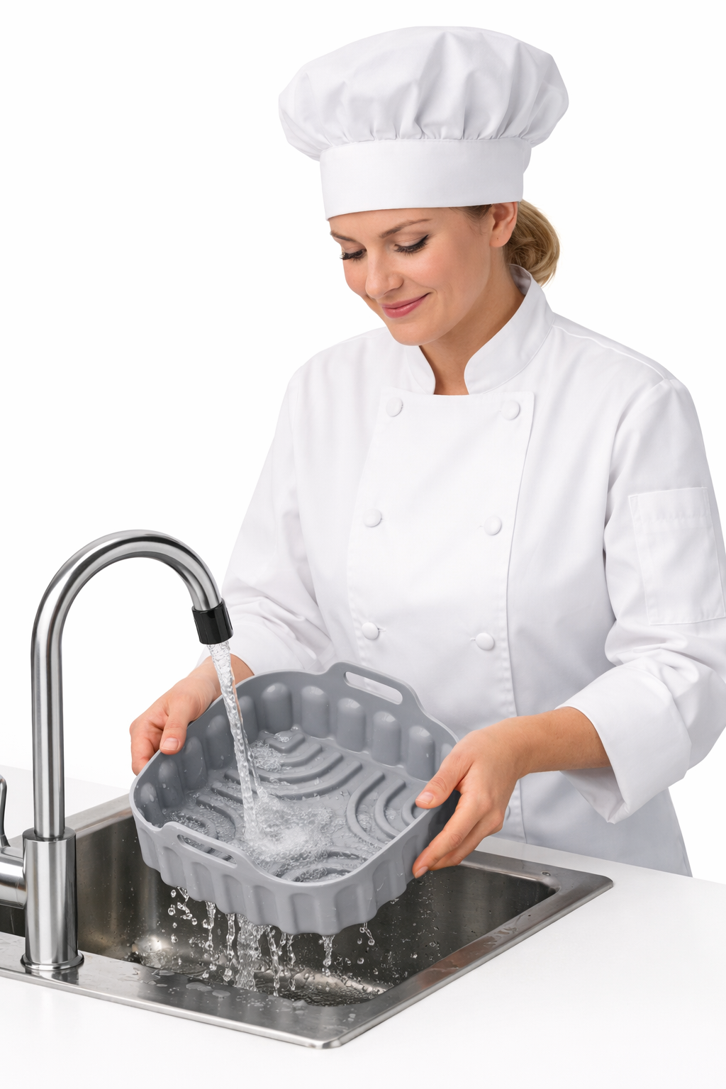AxonBay Siliconen Airfryer Mandje 20×20 cm – Hittebestendig