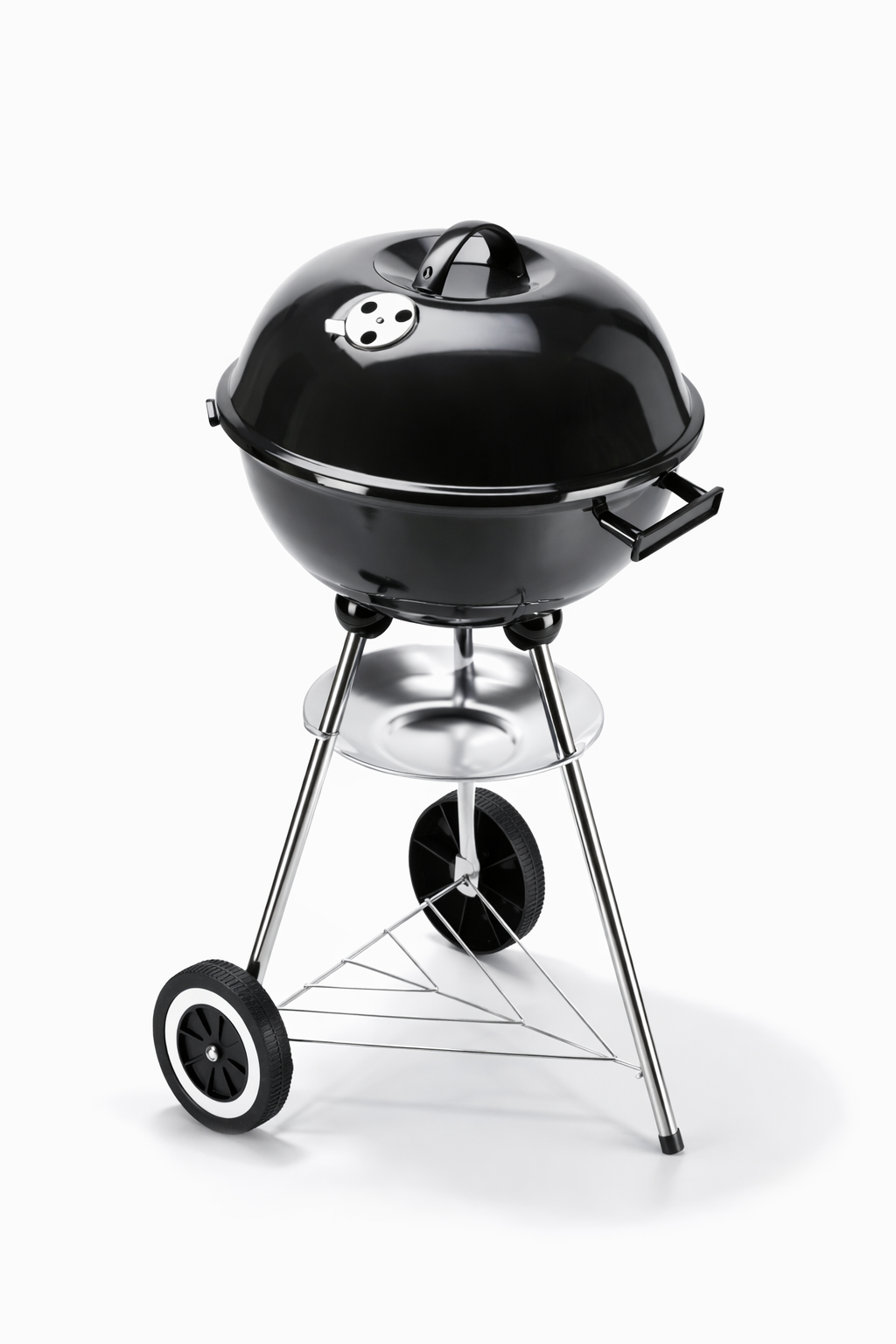 AxonBay Houtskool Barbecue Ø41.5 cm – Geëmailleerd Deksel – Mobiel & Weerbestendig