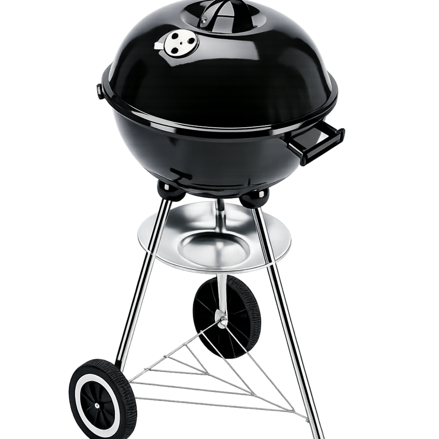 AxonBay Houtskool Barbecue Ø41.5 cm – Geëmailleerd Deksel – Mobiel & Weerbestendig