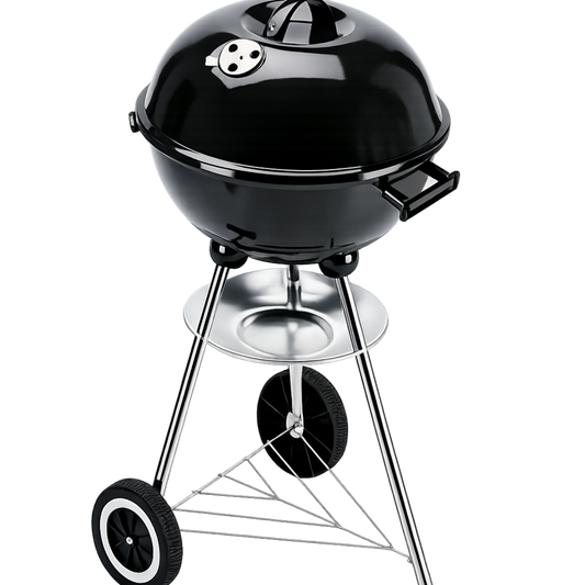 AxonBay Houtskool Barbecue Ø41.5 cm – Geëmailleerd Deksel – Mobiel & Weerbestendig