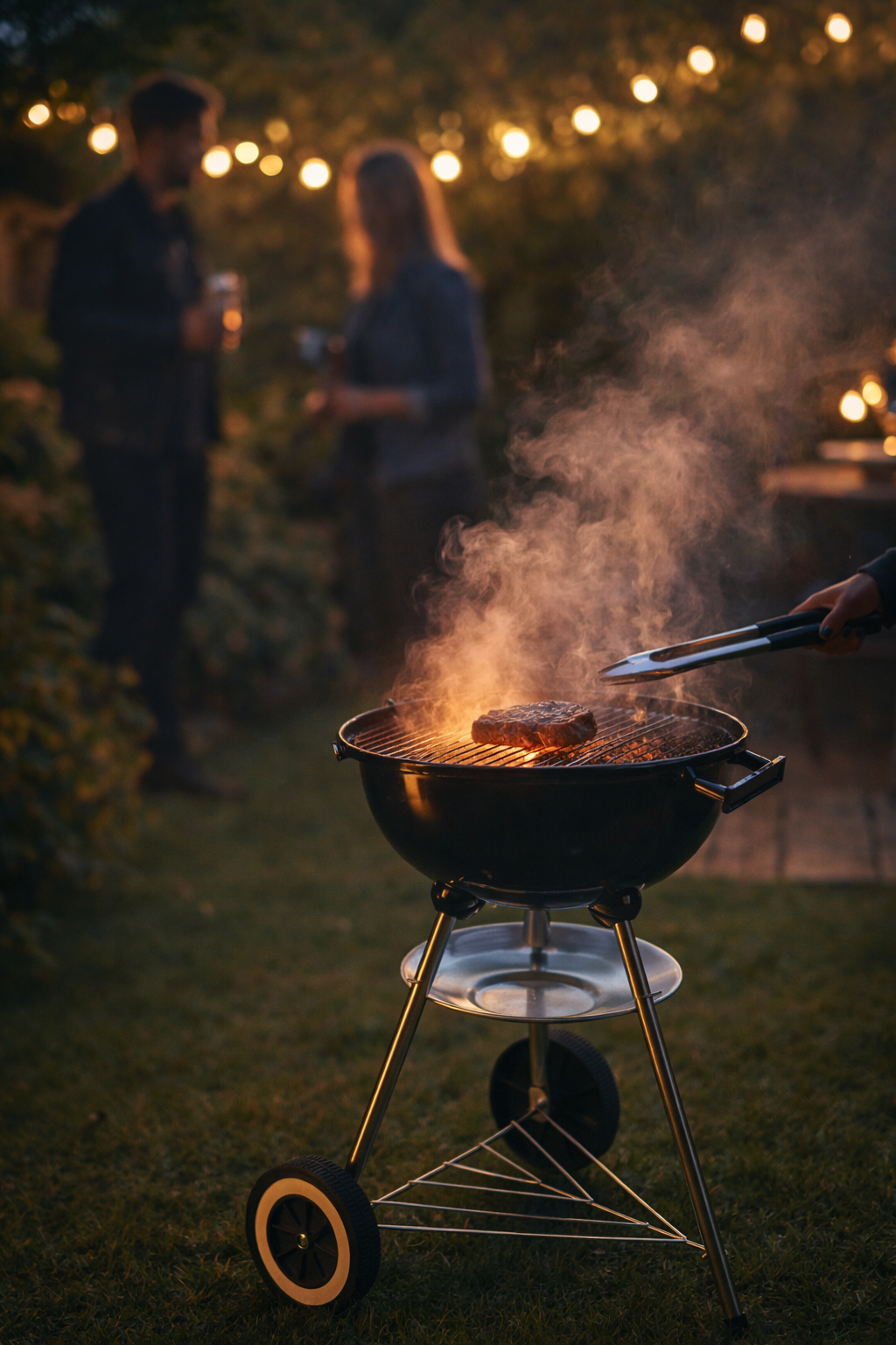 AxonBay Houtskool Barbecue Ø41.5 cm – Geëmailleerd Deksel – Mobiel & Weerbestendig