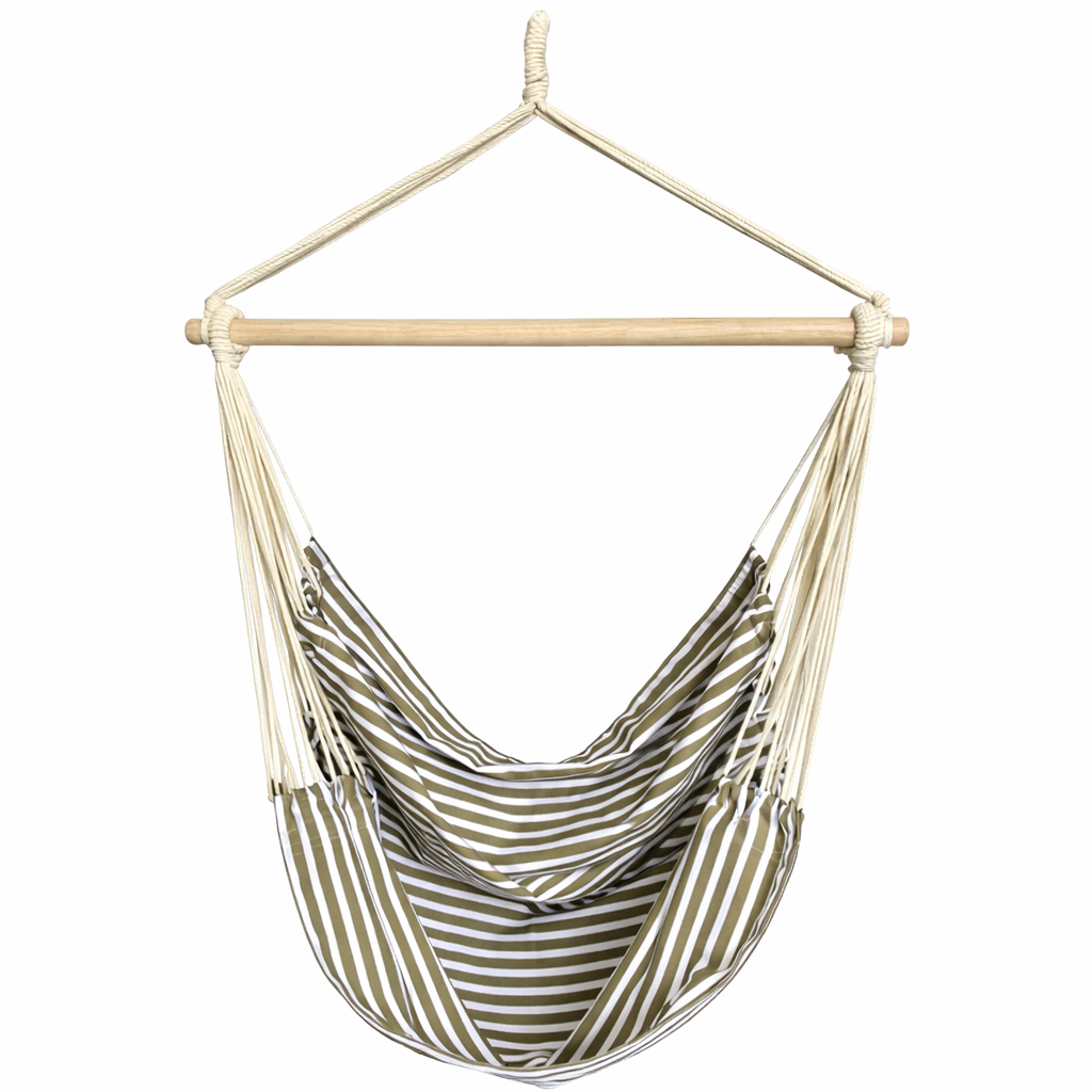 AxonBay Hangmatstoel Stripe – 130×100×135 cm – Comfortabel & Stijlvol