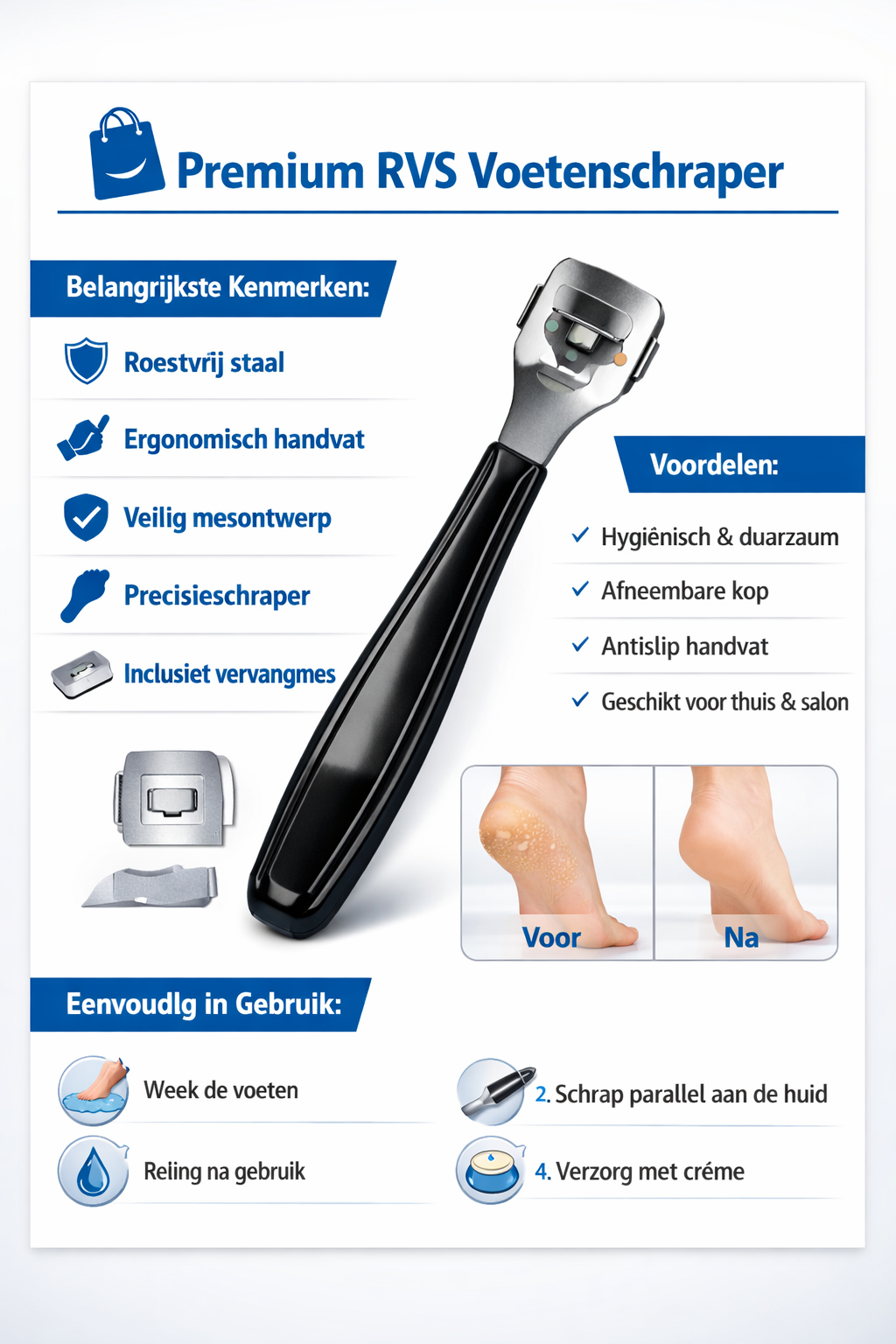 AxonBay Pedicure Set 23-delig – Voetverzorging tegen Eelt – Manicure & Pedicure Tools