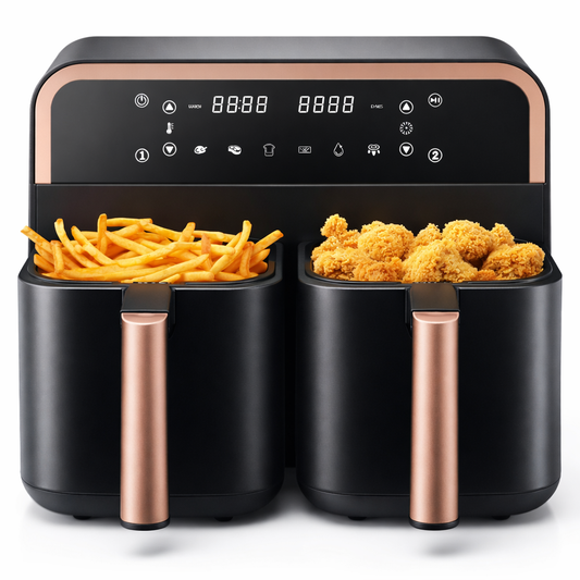 Swiss Pro+ Dubbele Airfryer 8L – Dual Zone – 2400W – XXL – SP-AF8L.2